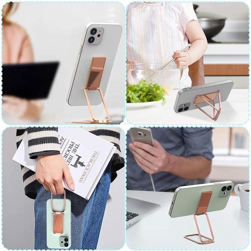 Luxury Cellphone Holder Metal Mobile Phone Stand Square 360° Folding Finger Ring Tablet Alloy Bracket for Samsung iPhone 14 15