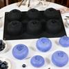 Blueberry Mousse Silicone Mold 6-Cavity 3D Fruit Shape Baking Pan For Chocolate Brownie Dessert Cake Decorating Tool