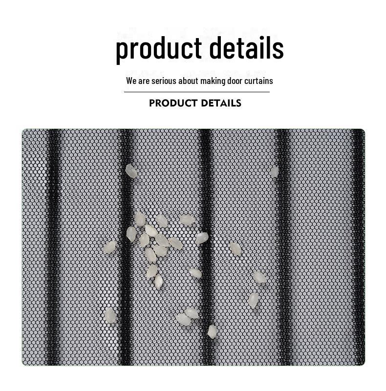 Magnetischer Polyester gestreifter Mückenschutz-Türvorhang für Sommerbelüftung