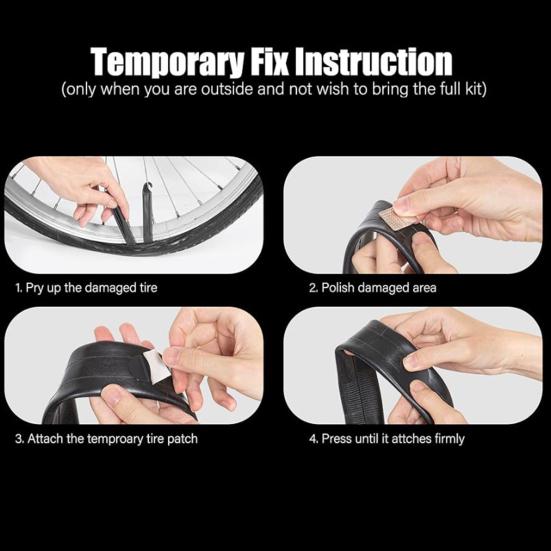 Bike Inner Tire Patch Repair Kit Bicycle Tube Puncture Patches Strong Stickiness Waterproof MTB Road Bike Glue-Free Patches