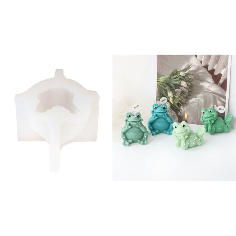 Cute Frog Candle Silicone Mold DIY Animal Candle Making Plasters Resin Soap Molds Christmas Gifts Craft Home Decorations