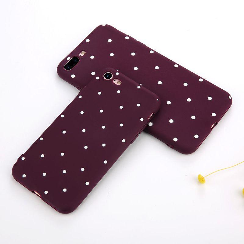 6 For Iphonex 6s 7 8 Plus Slim Shockproof Silicone Polka Dot Soft Tpu Case Cover