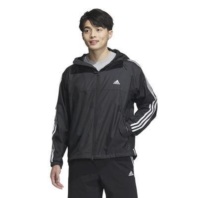 Veste coupe-vent adidas Essentials Plus et 3 bandes KWE95-JF3912 (Noir Blanc/LL/Homme)