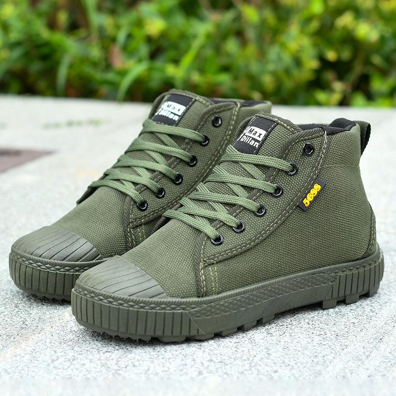 2025 New Liberation Shoes Men's High and Low-top Casual Yellow Rubber Shoes Training Shoes Construction Site Labor Insurance Shoes