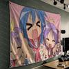 Konata Izumi LLucky Star Flag Tapestry Funny Banner For College Room Bedroom Outdoor Living Room Wall Art Decor Party Tapestry