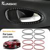 For Seat Leon Altea 2005 2006 2007 2008 2009 2010 2011 2012 LHD RHD Real Soft Carbon Fiber Sticker Car Door Handle Switch Trim