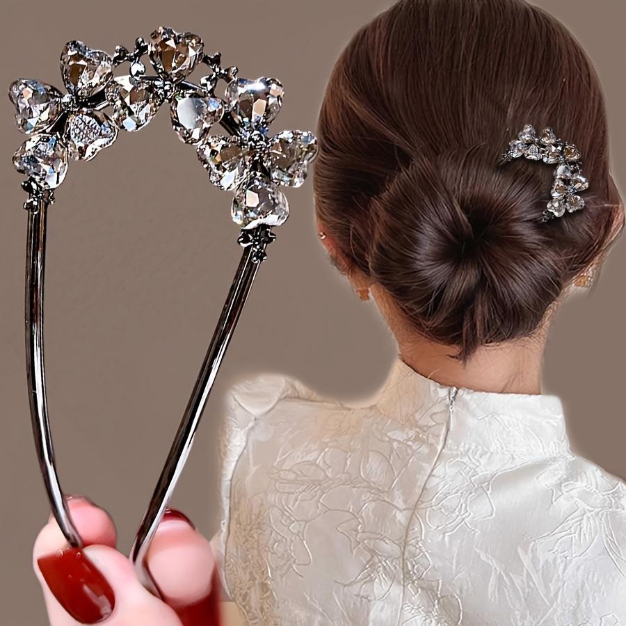 High end metal U-shaped hair clip for women, simple hair accessory, braided hair clip, fashionable girl headwear
