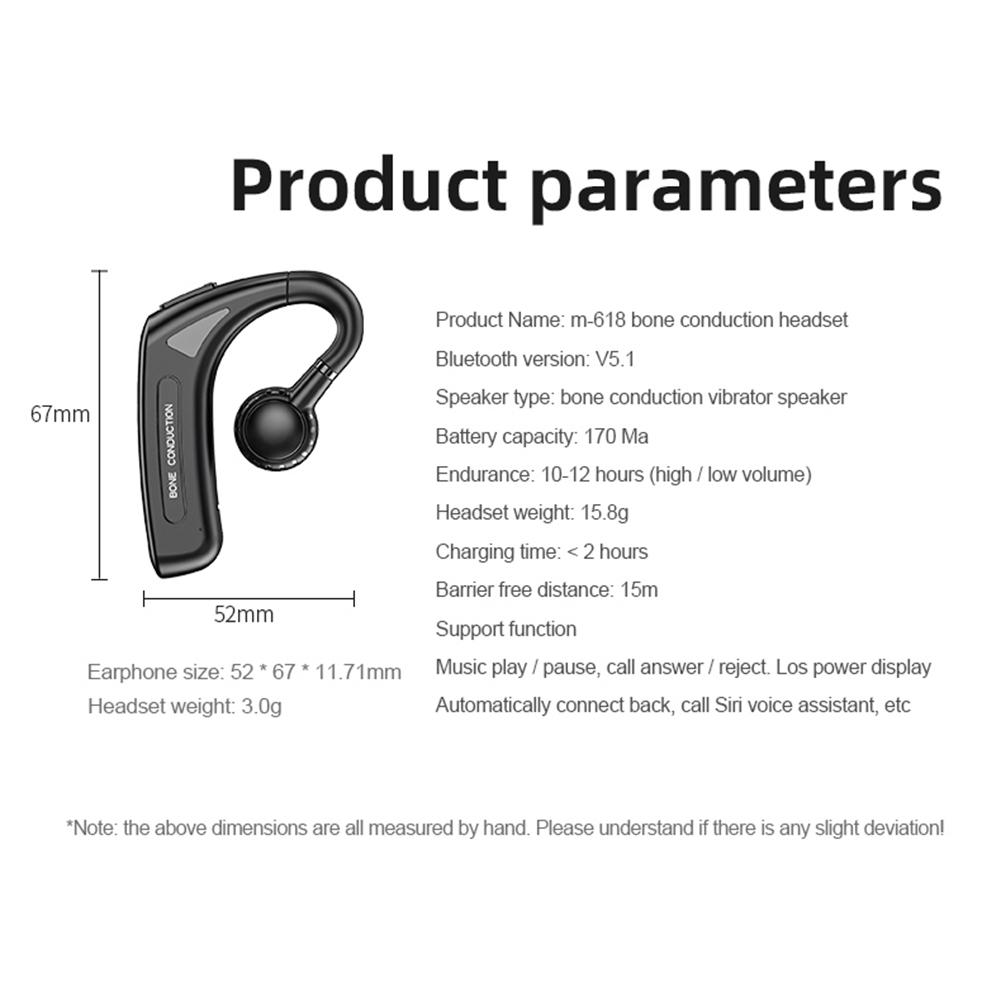 Ear Clip Wireless Headphones Bone Conduction Bluetooth Earphones Sound Hands-free Sport Headset Sports Noise Canceling Headset
