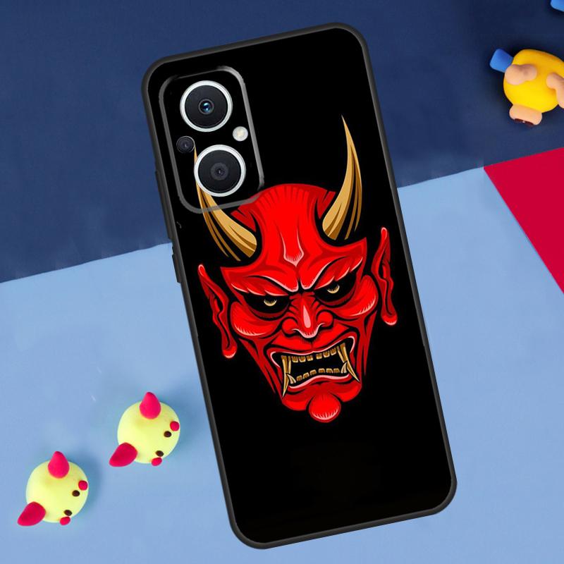 Samurai Oni Mask For OPPO Reno 14F 13F 12F 11F 10 11 12 13 14 Pro 8T 7 8 Lite OPPO Find X6 X5 X8 X9 Pro Case