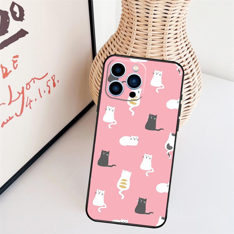 Funny Cat Collage Phone Case For iPhone 17 Pro Max 14 13 12 11 15 16 Pro Max Mini 15 16 Plus 16e Back Cover