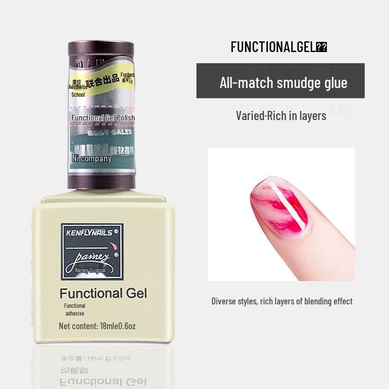 Rainie Nail Gel Builder: Strengthening Base & Tempered Top Coat with Matte Glass Sealer & Nail Tip Adhesive.