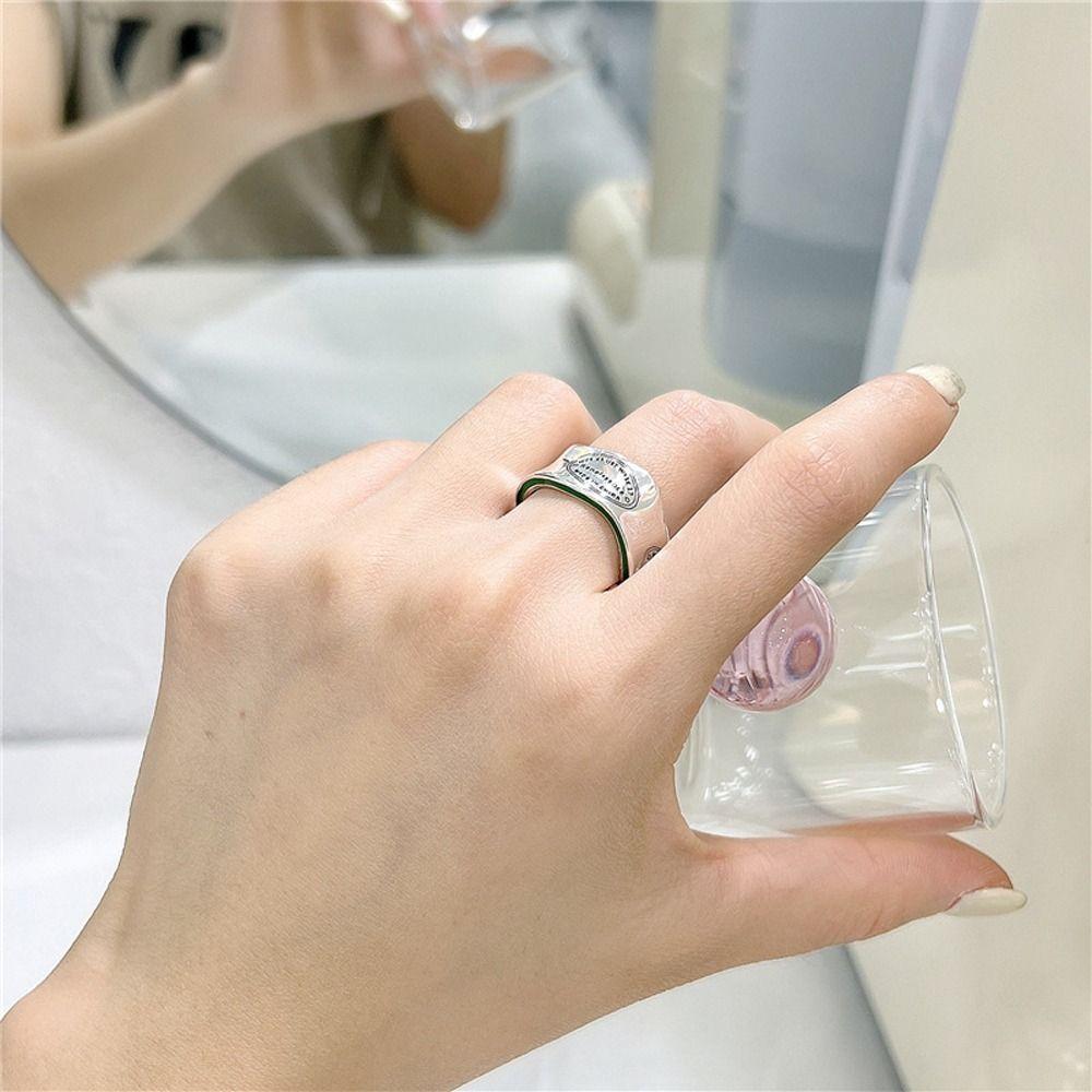 Finger Ring Letters Carving Fashion Jewelry Women Opening Ring Korean Style Ring Vintage Ring