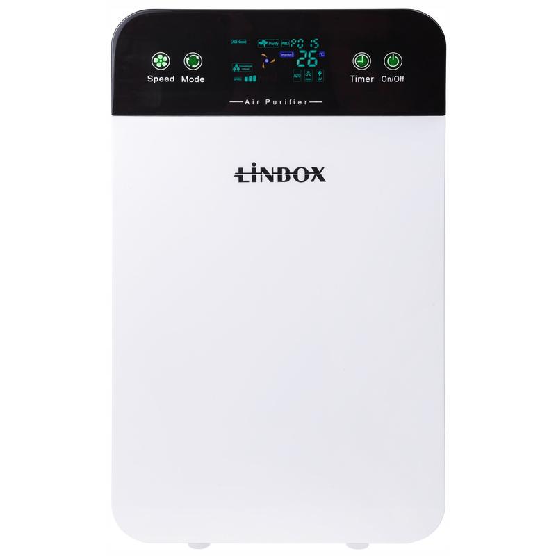 Automatic Air Purifier 7 in 1 35W Hepa Uv Ionization LCD Remote Control Night Mode 60M² Smog Allergens Bacteria Pollen