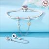 Authentic Original Copper Metal Charm Bead Components Luxury Bee Insect Secure Safety Chain Bead Components Compatible With Bracelet High Quality