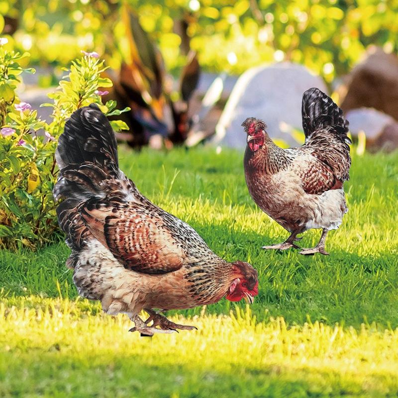 Huhn Hof Dekorationen Garten Henne Stakes Wetterfeste Tier Skulptur Realistische Boden Stecker Hahn Für Garten