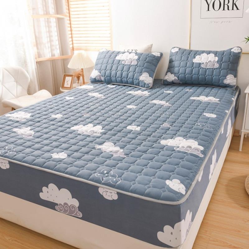 Sheet single piece padded thickened Simmons mattress protective cover polished mattress cover mattress cover all inclusive bed sheet dust cover