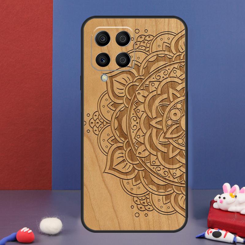 Mandala Floral Wood Case For Samsung Galaxy M31 M21 M11 M13 M54 M34 M14 M56 M36 M16 M53 M32 M52 M35 M55 M15 M06
