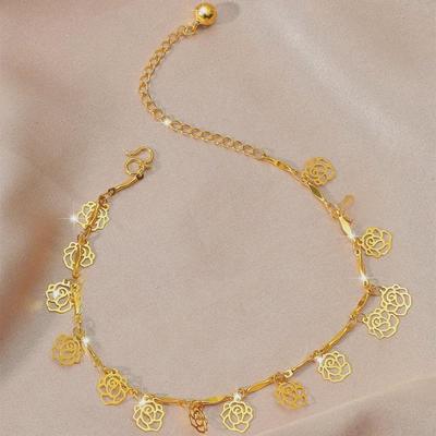 Cavigliera Campanella Vietnamita Placcata Oro 24K per Donna