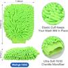 Microfiber Car Wash Mitt Applicator Towel And Car Detailing Brushes Duster Cleaning Kits, Car Wash Mitt Brush & Soft Hair Car Interior Detailing