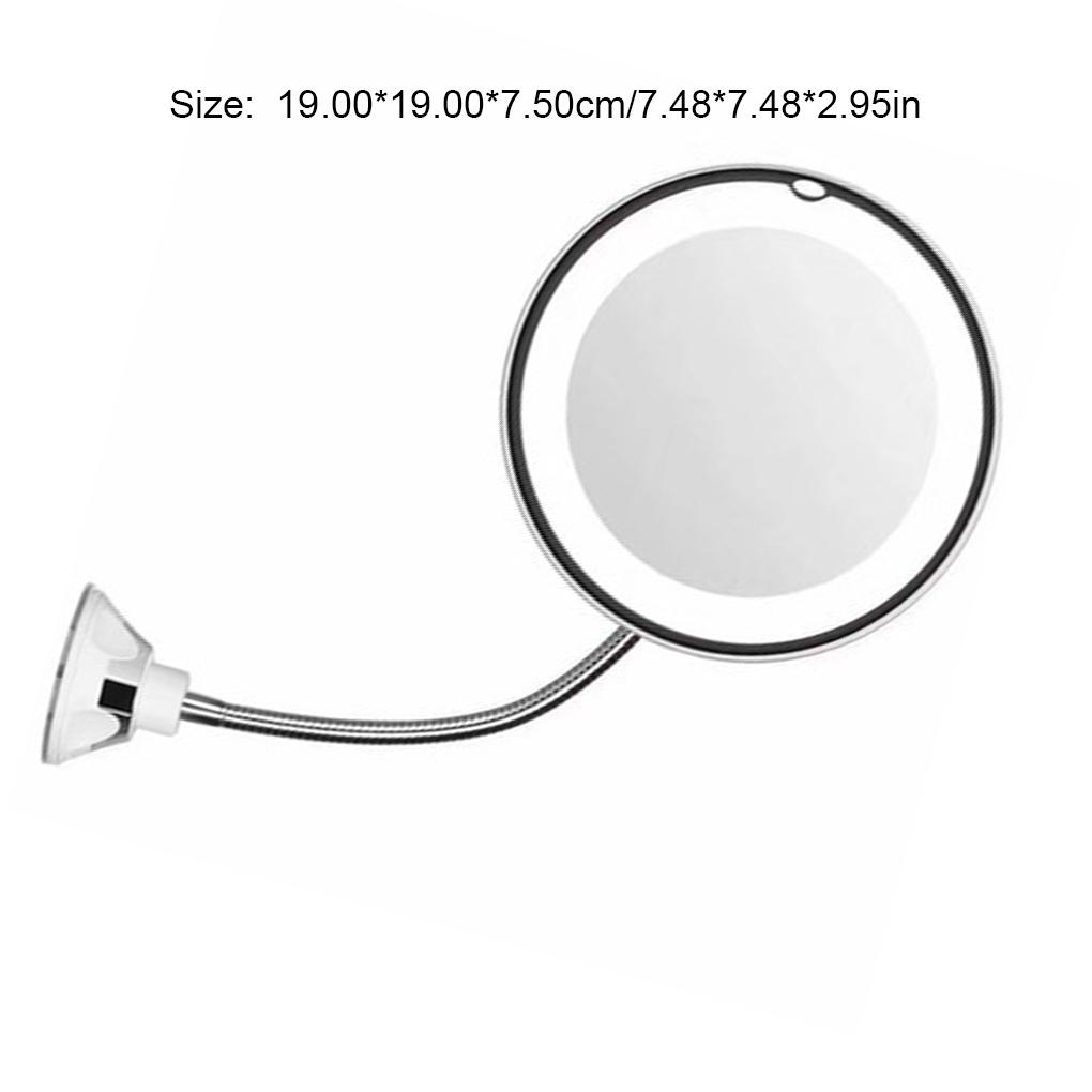 Rotation 10X Makeup Mirror with LED Light Foldable Magnifying Tool Vanity Mirrors Travel Home Dressing Table Accessories