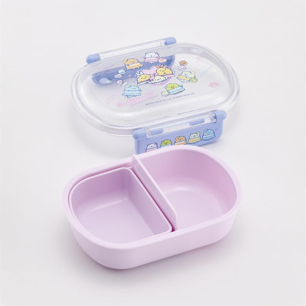 Skater Bento Fluffy Single Made in Dishwasher and Microwave Sumikkogurashi Dreaming Kids' Box, Serving, Tier, 360ml, Japan, Safe, Tails, Girl's
