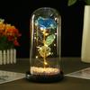 Gold Rose Glass Cover Ornament, Creative Mother's Day Valentine's Day Gift, Simulated Flower Ornament