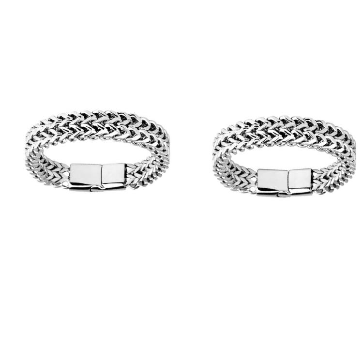 Fashionable Stainless Steel Bangle Women Link Chain Bracelet Wrist Jewelry Stainless Steel Texture for Various Occasion