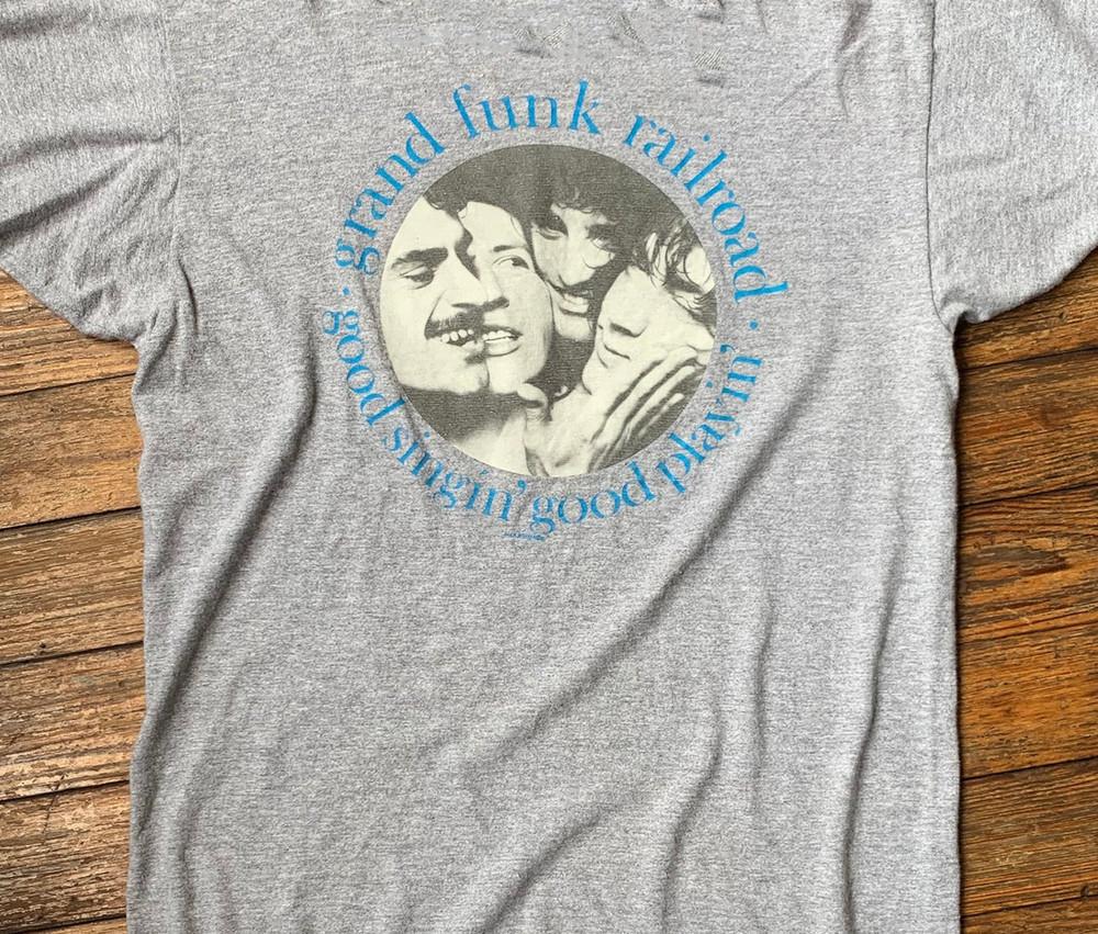 

retro Grand Funk Railroad band album grey Unisex T-shirt S to 5Xl NI081 Unisex T-Shirt XXXL