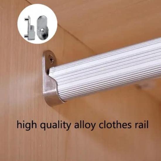 AEGYPIUS 6Pcs Oval Closet Rod End Supports 15mm x 30mm, Wardrobe Bracket Metal Rod Holders, Heavy-Duty Closet Pole Socket with Rear Facing 6.5mm P
