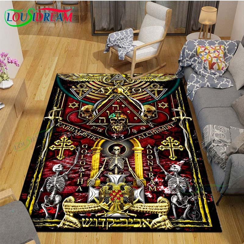 Fashion Freemasonry Carpets Bedroom Becoration Living Room Decoration Carpets for Bed Room Rug Anime Rug  Area Rug