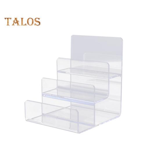 Purse Display Stand Wallet Handbag Organizer Trapezoidal Multi Tiers Jewelry Riser Display Rack Cosmetic Perfume Sunglasses Acrylic Display Shelf