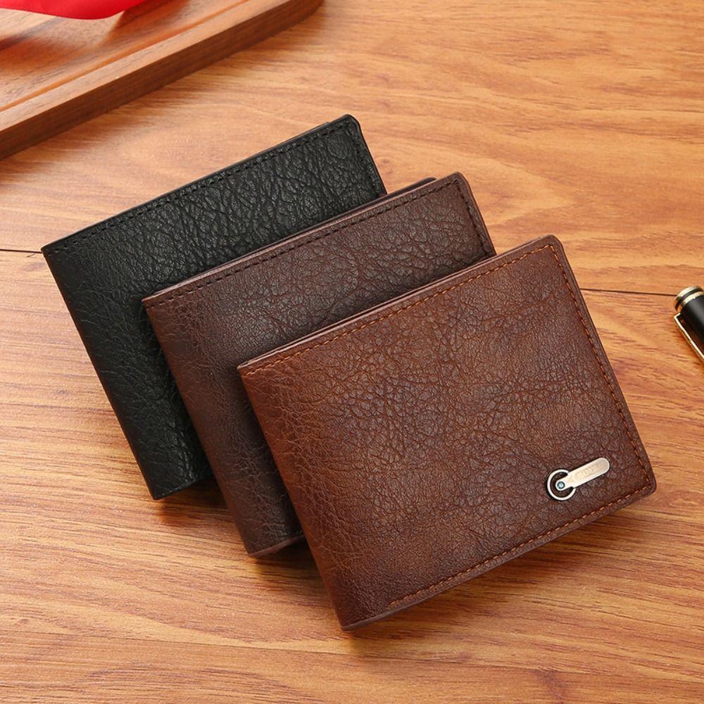 

Soft 2 Fold Purse Waterproof Male Coin Pocket High Quality Men s Short Wallet Male