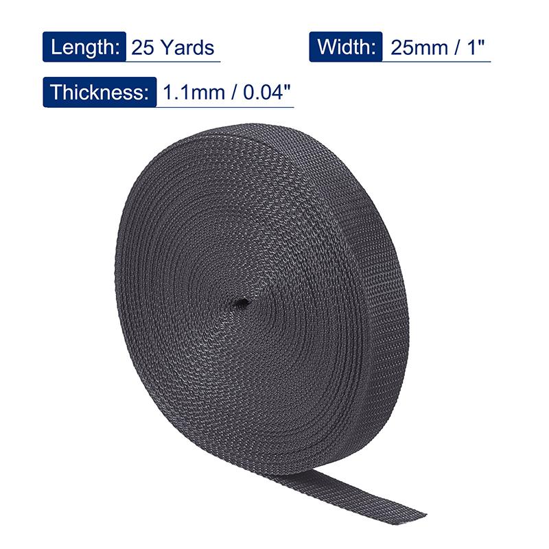 25Yards 25mm Polypropylene Webbing Strap Belt Tape Heavyweight Strapping Band for Outdoor Camping Sewing Accessories Luggage