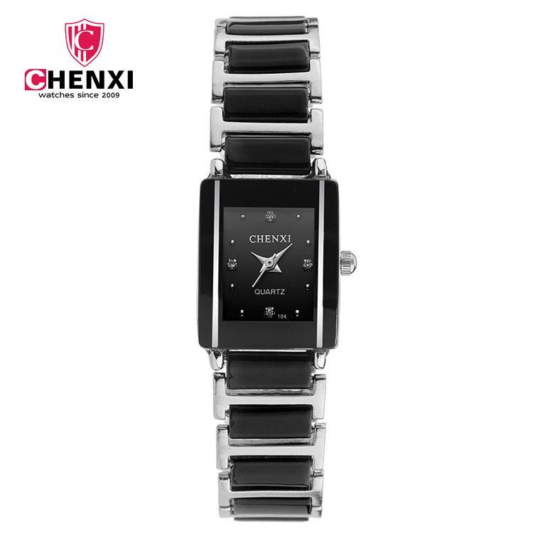 

Watch Rectangle Square Couple Watch 104A Fashion Ceramic Watch Women