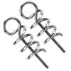200PCS Silver Lure Screw Spring Twist 15mm Length Lure Screw Springs  Saltwater Fishing