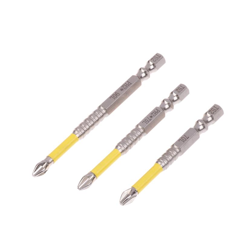 Non-Slip Impact Drill Bit 25/50/65/70/90/150Mm Magnetic Screwdriver Bit Set 1/4 Inch Hexagonal Shank For Electric Drill