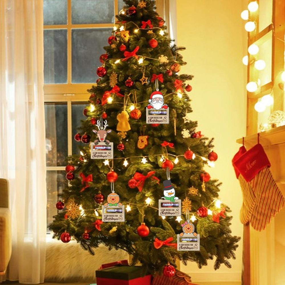 Weihnachts-Geldhalter-Schmuckstücke Bargeldhalter Weihnachts-Geldklammer Weihnachts-Geldhalter-Dekoration 5 Stück Weihnachtsbaum