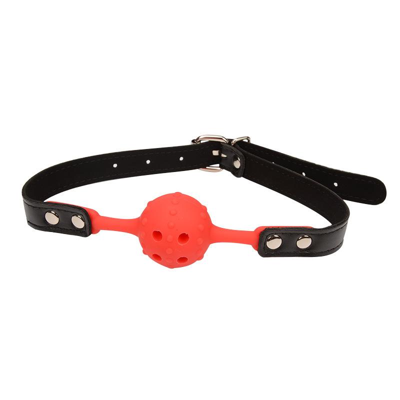 Safety Silicone Open Mouth Gag Ball With Holes Bondage Restraints Sex Toys For Women Slave Gag With Open Holes For Couples 