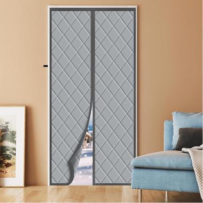 Magnetic Thermal Insulated Door Curtains Polyester Shades Magnetic Thermal Door Cover For Winter For Room Bedroom Home Patio