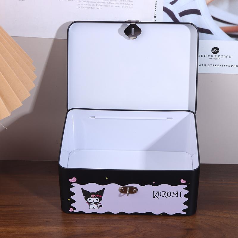 1Pc Lockable Storage Box Desktop Home Use Tinplate Can Money Box For Kids Waterproof Portable Secret Safe Box