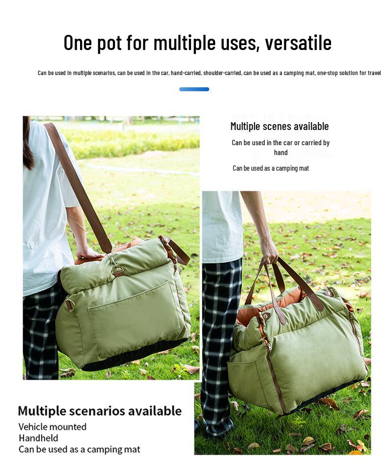 Portable Water-Resistant Pet Bed: Travel-Friendly Dog & Cat Nest, Dirt-Resistant, Removable, Washable.