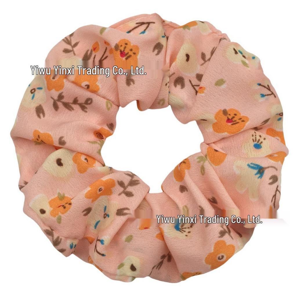 Vintage Blumen Chiffon Haargummis - Elegante Haaraccessoires & Kopfbedeckungen