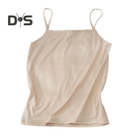 Women Sling Vest Square Collar Sleeveless Breathable Quick-Dry Summer Camisole High Elastic Bottoming Tops
