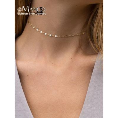 Women's Japanese and Korean-Style Simple Stainless Steel Accessories Necklace