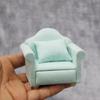 Living Room Sofa Set 1/12 Scale Wooden Base Cloth Covered Mini Furniture for Doll House Accessories and Collectibles
