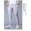 Slim Fit Straight Leg Men's Ice Silk Hanging Pants, Summer Thin Men's Lightweight Casual Pants