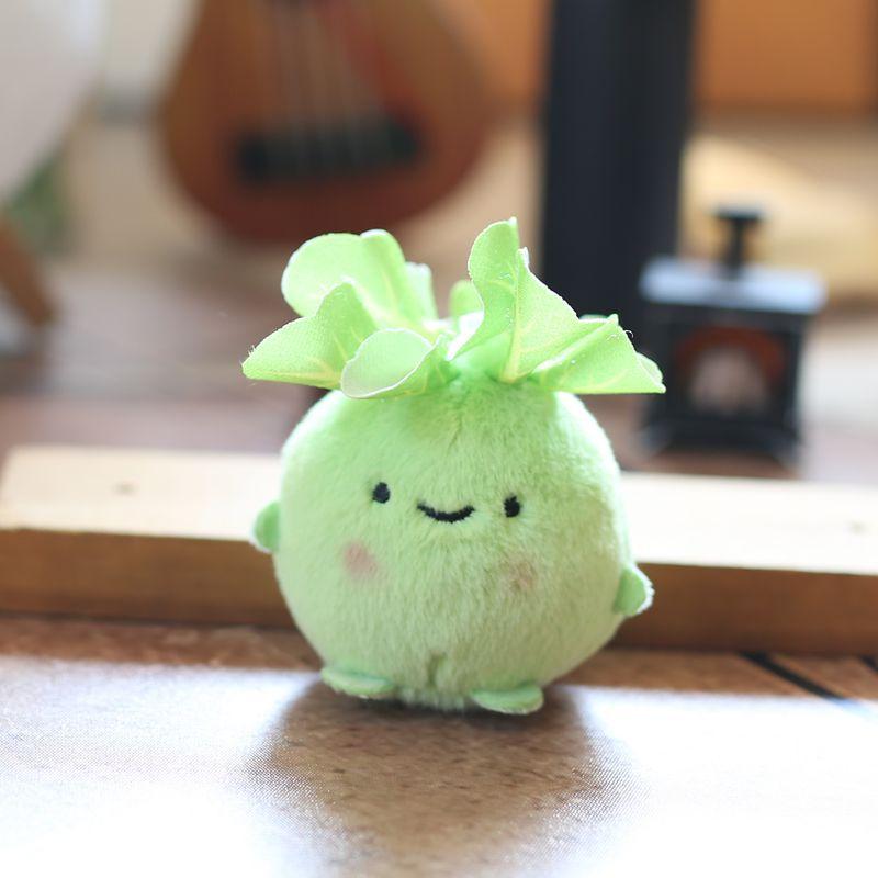 

Vegetable Toy Plush Cartoon Keychain Backpack Pendant Childrens Gift Holiday зелёный