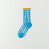 Plaid Kristall Seide Socken Frauen Casual Mode Sommer Elastische Lange Socken Koreanischen Stil Harajuku Ultra-dünne Transparente Frauen Socken
