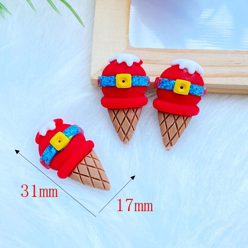 8Pcs New Mini Cute Simulation Ice Cream Flat Back Resin Cabochons Scrapbooking DIY Jewelry Craft Decoration Accessorie Q20