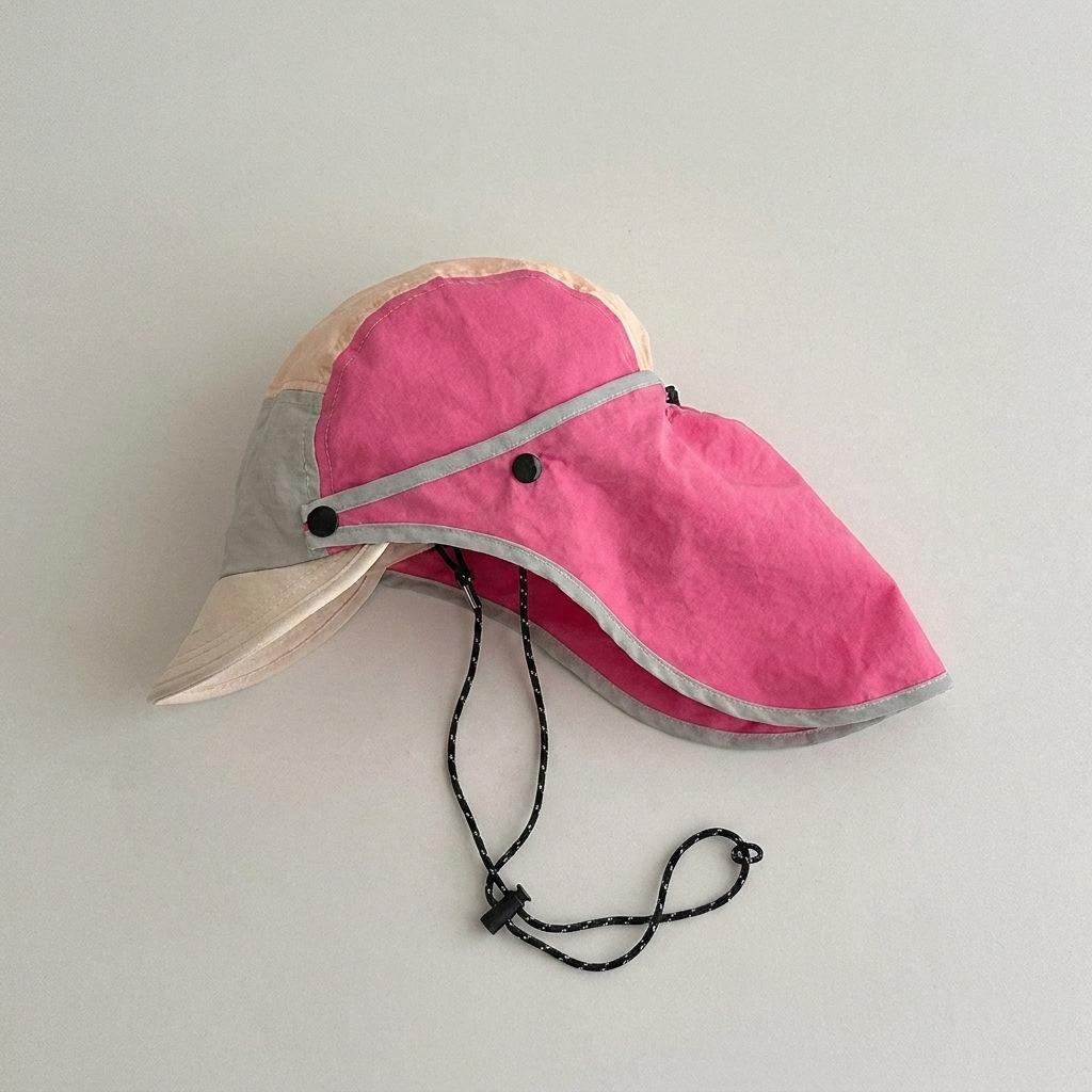 Kids Summer Thin Quick Dry Sun Hat With Neck Flap Baby UV Protection Visor Cap For Outdoor Play